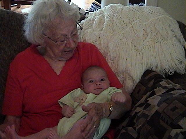 With Great Grandma
