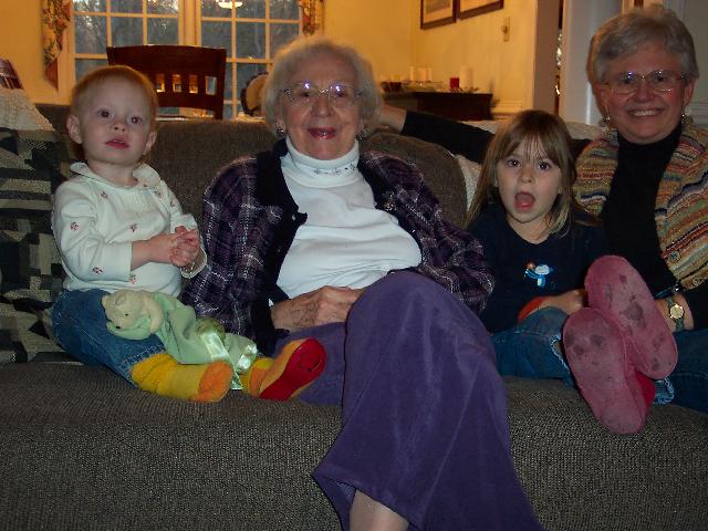 With Nana and Aunt Carolyn
