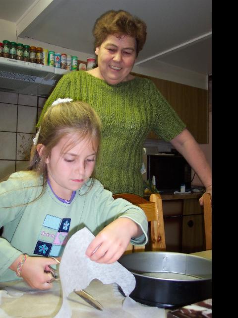 Making birthday cake