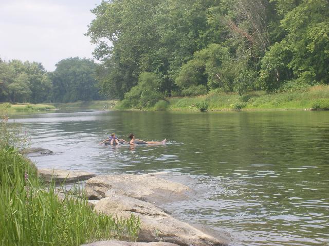 Floating with Mom