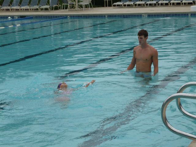Trying backstroke