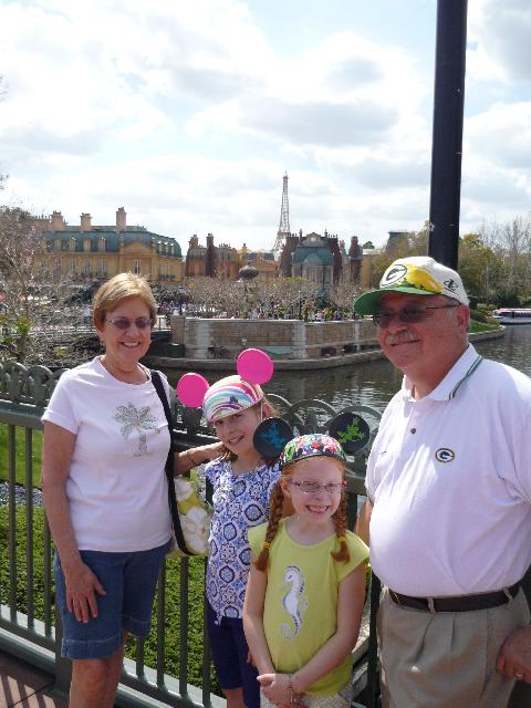 Eiffel tower with the grandparents