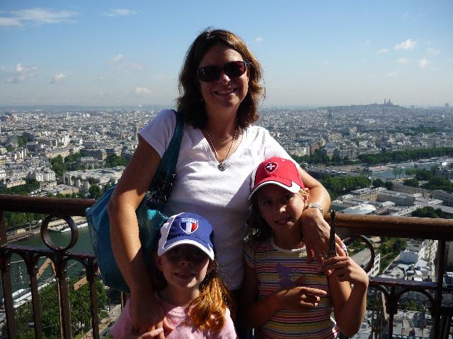 At the top