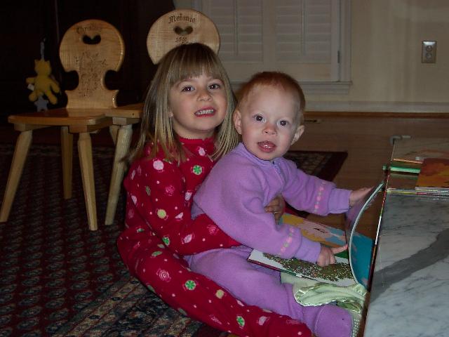 Reading with my sister