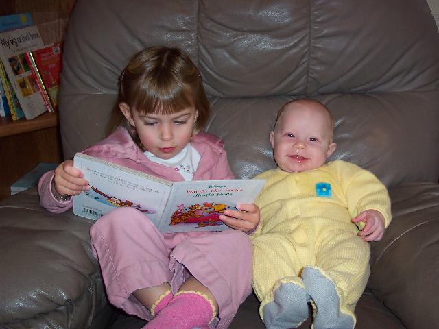 She reads to me