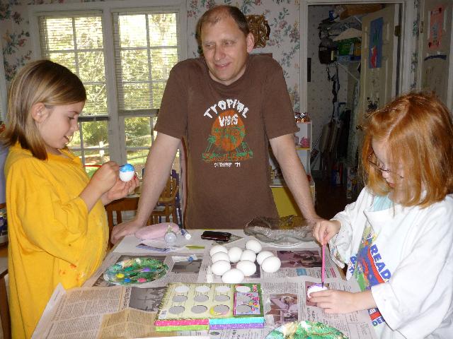 Painting eggs