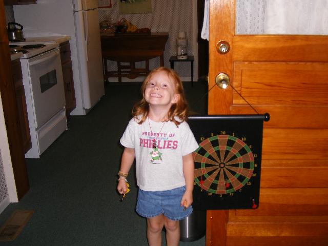 Playing darts
